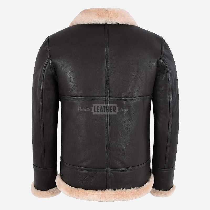 WESTLEIGH B3 Sheepskin Aviator Jacket Brown & Beige
