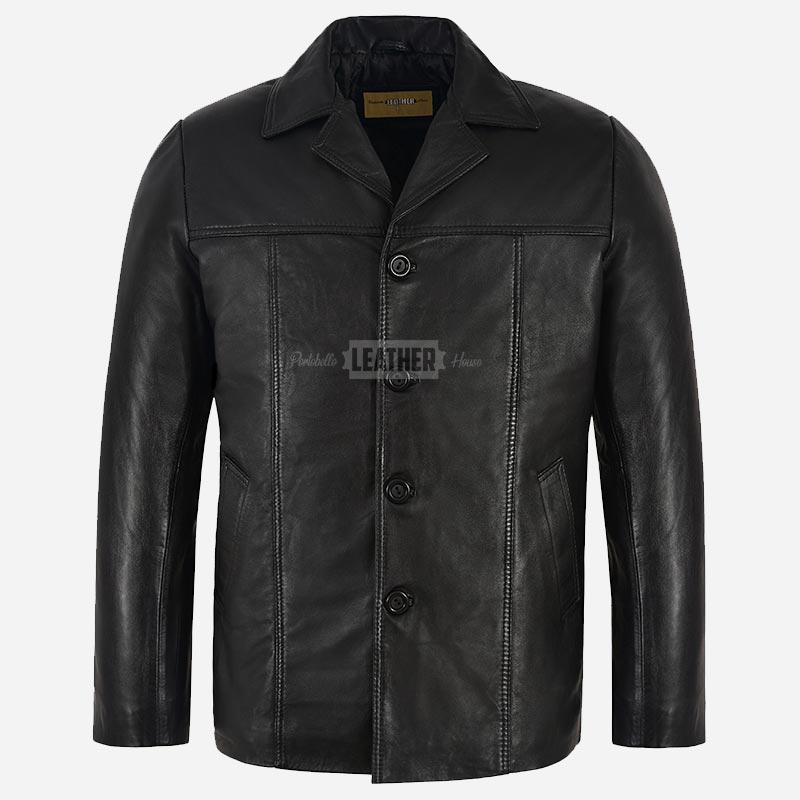 VARGARD Leather Military Style Coat