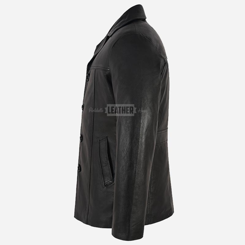 VARGARD Leather Military Style Coat