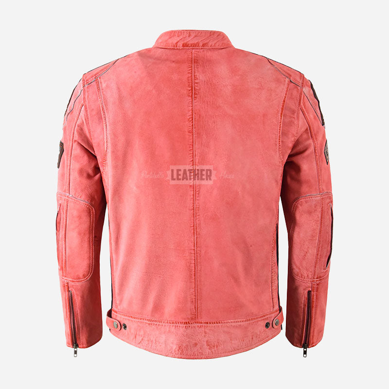 ASTRYX SIZMA Men's Leather Racer Jacket
