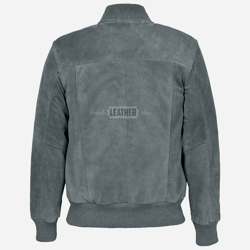 PRESCOTT Men's Suede Flight Bomber Jacket