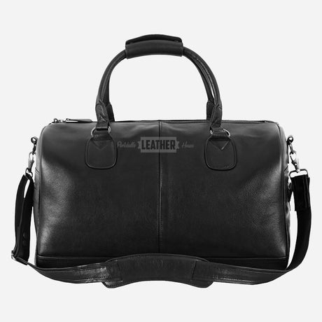 VENTURIST Medium Leather Holdall Black