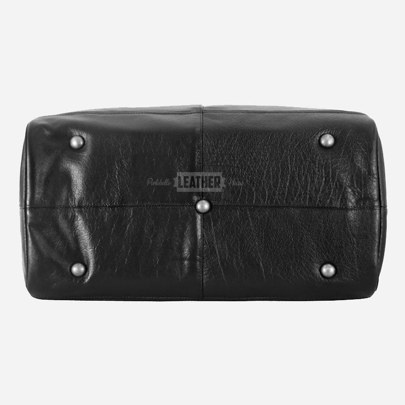 VENTURIST Medium Leather Holdall Black