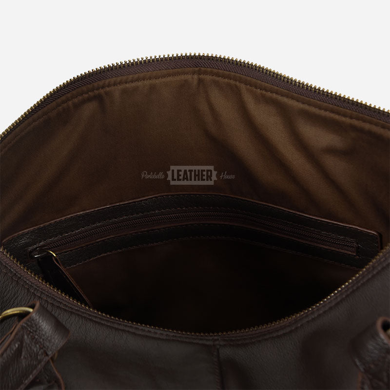 VENTURIST Medium Leather Holdall Brown