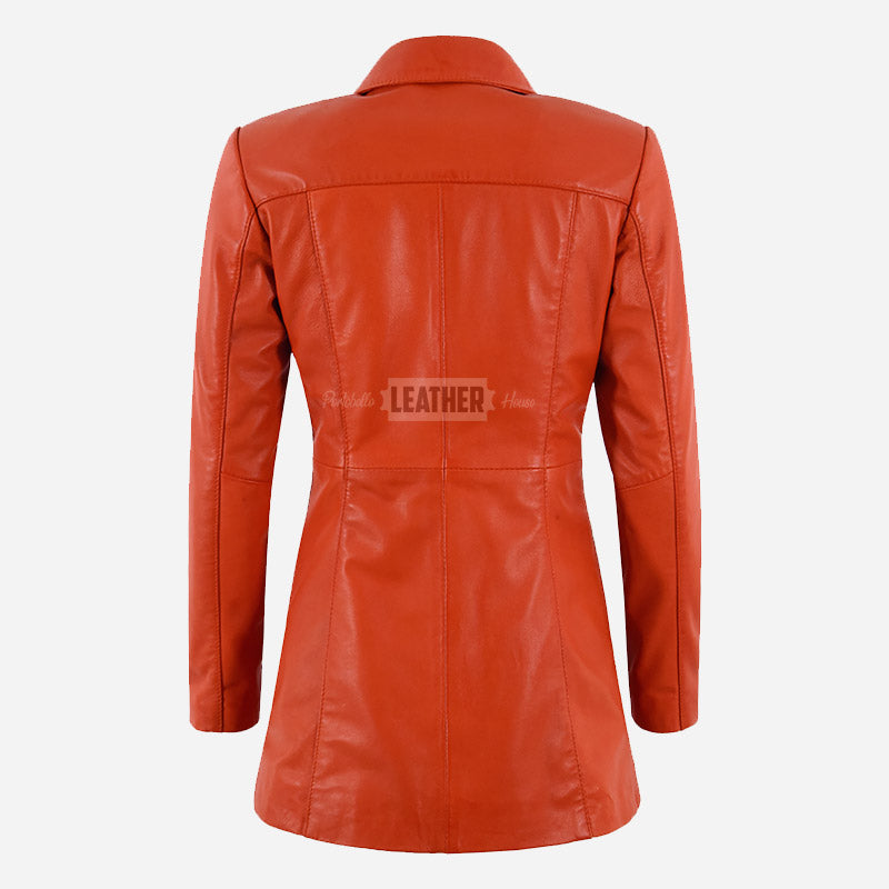 CHANTEL Women's Long Leather Jacket