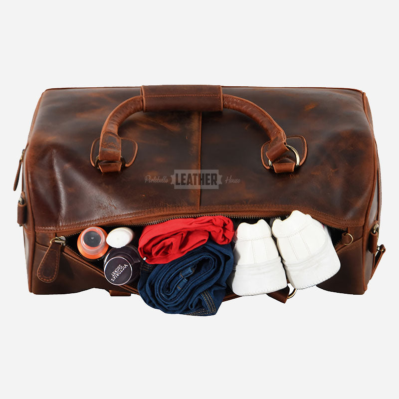 VENTURIST Medium Vintage Leather Holdall