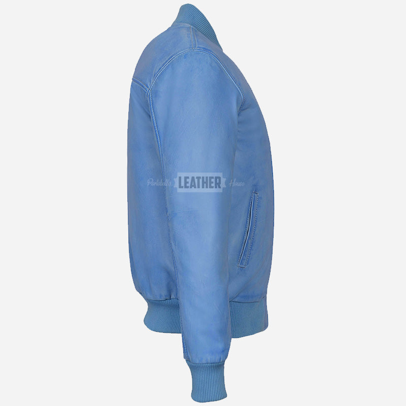 HOUSTON MA-1 Leather Bomber Flight Jacket