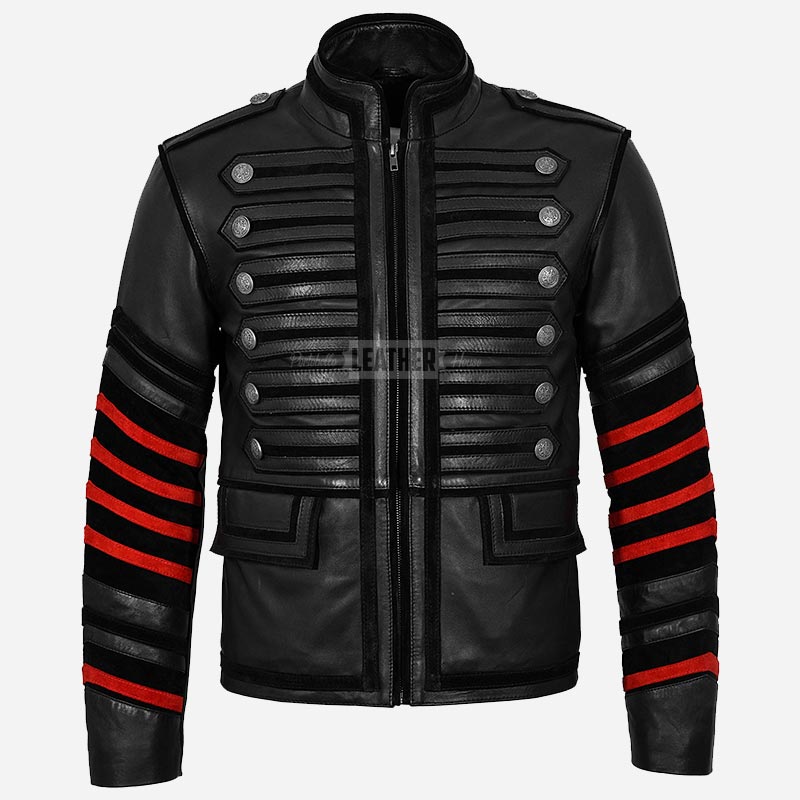 BRIGADE Military Parade Leather Jacket