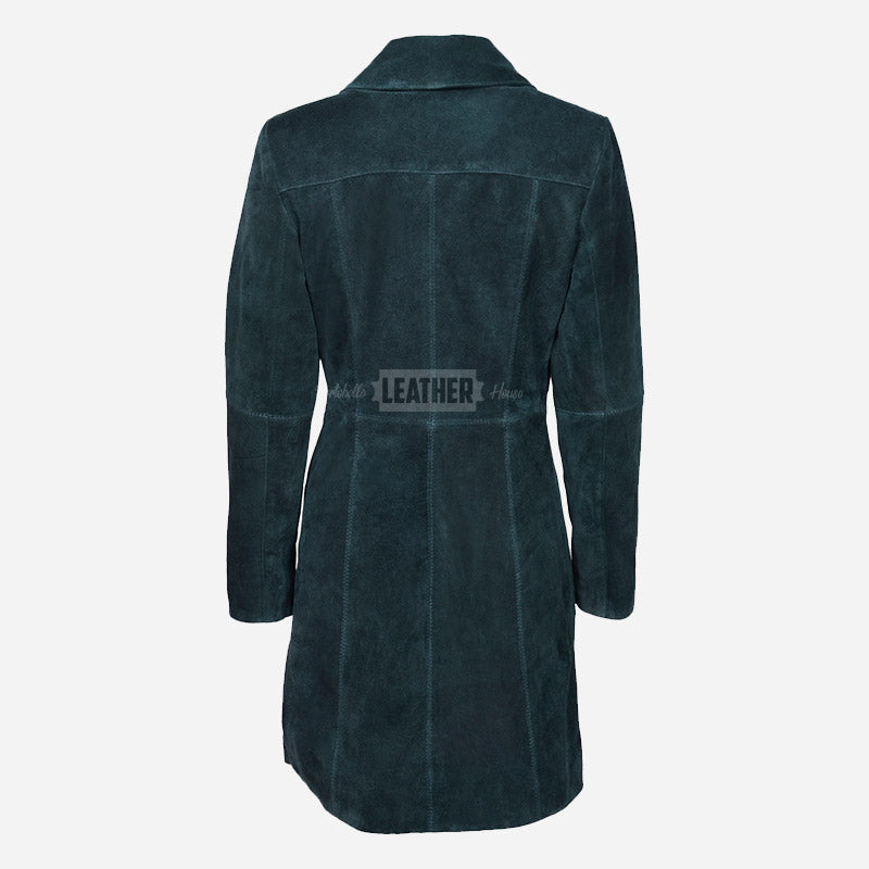 VIONNA Women's 3/4 Length Suede Coat