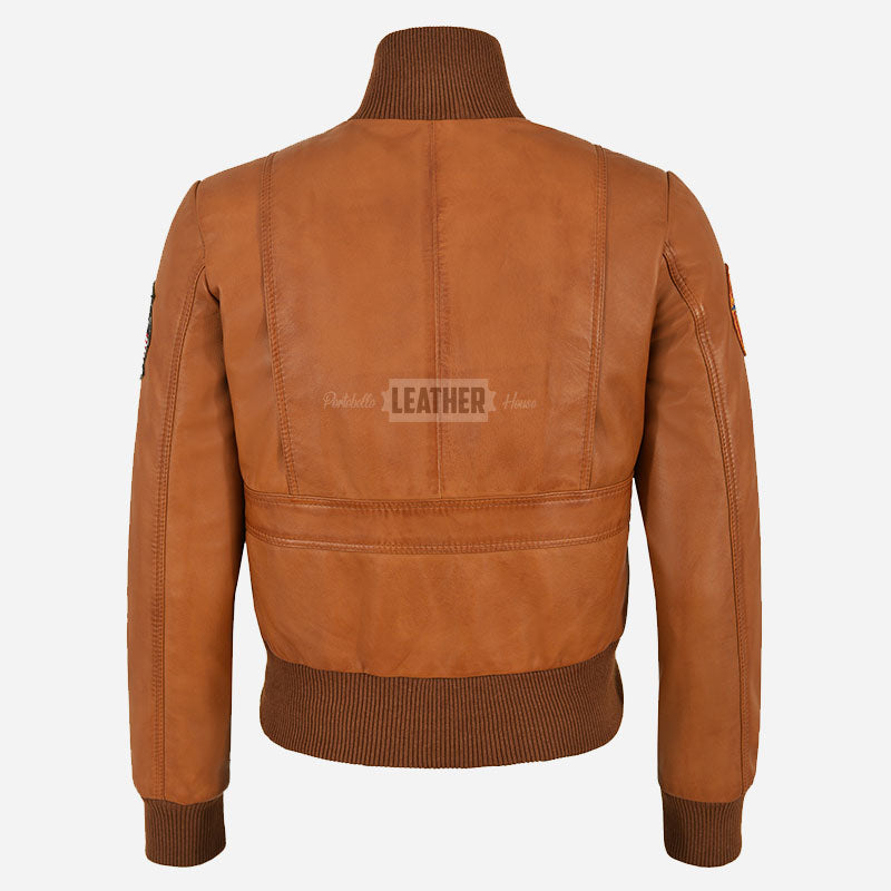 Women’s Top Gun Flight Jacket Tan