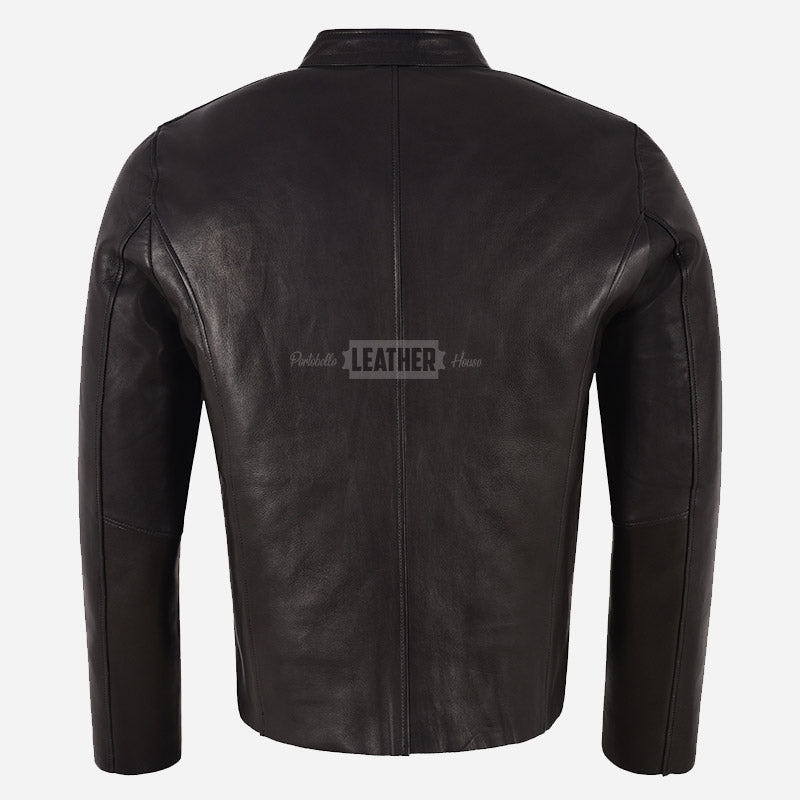VALTOR Men's Black Leather Jacket