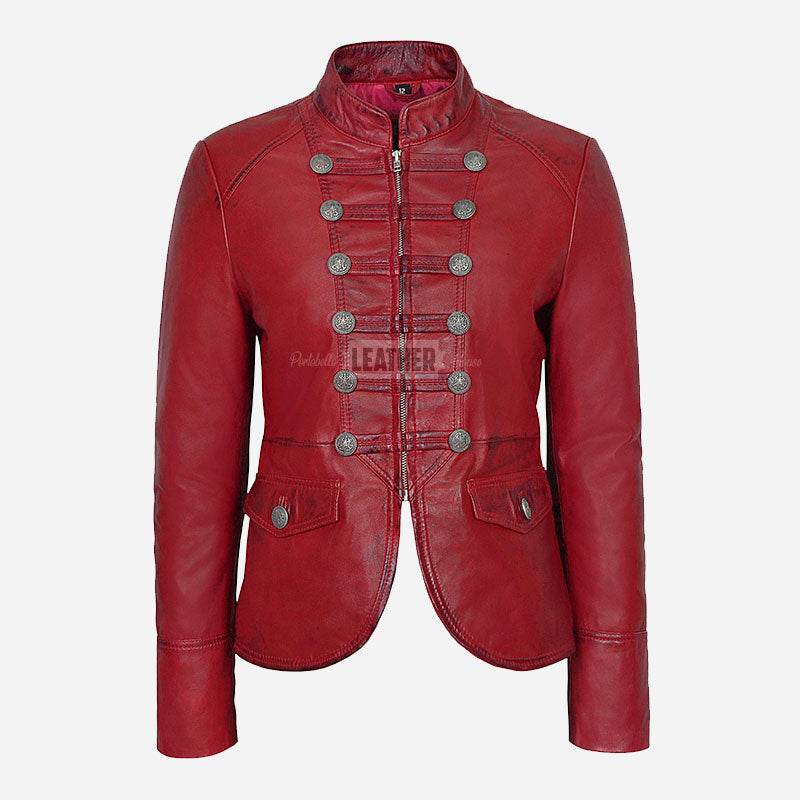 AERYNIX Women's Studded Leather Jacket