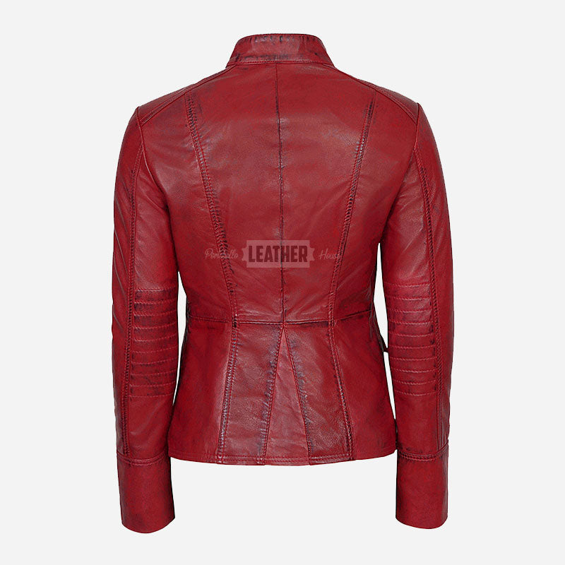 AERYNIX Women's Studded Leather Jacket