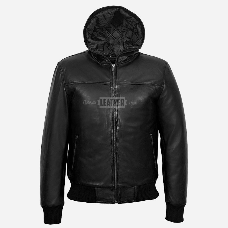 ORENZO Hooded Retro Bomber Jacket