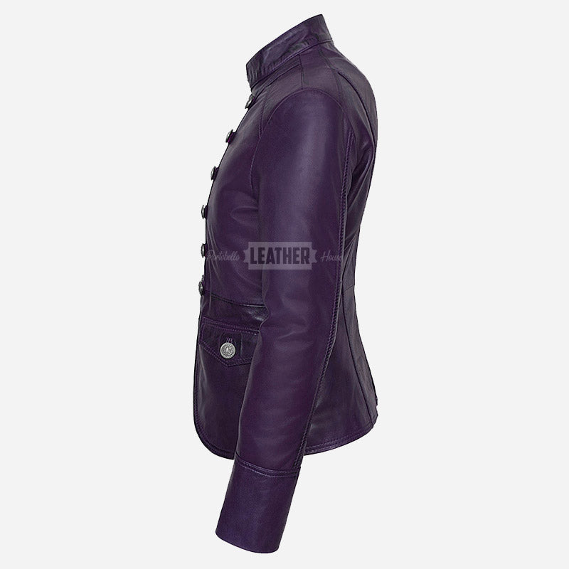 AERYNIX Women's Studded Leather Jacket
