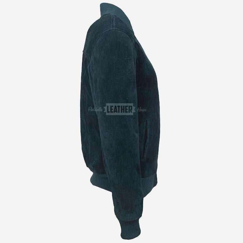 PRESCOTT Men's Suede Flight Bomber Jacket