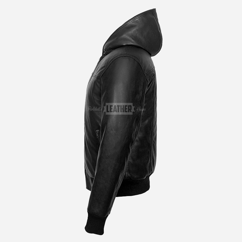 ORENZO Hooded Retro Bomber Jacket