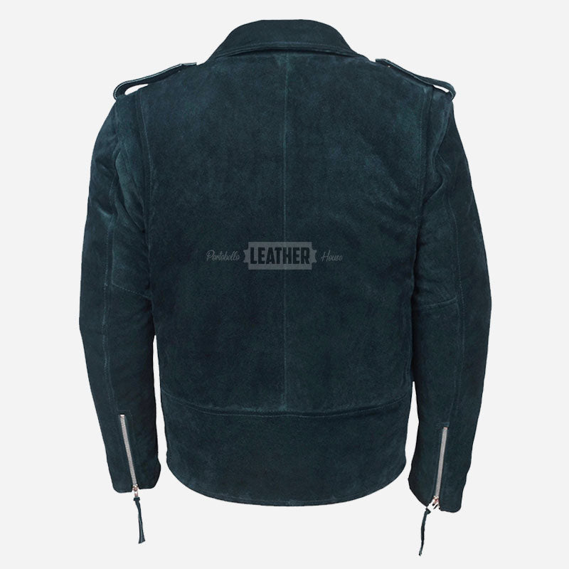 DAVIES Men’s Suede Biker Jacket