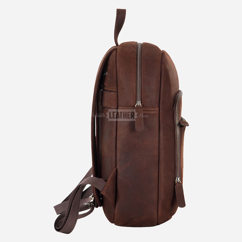 Vintage Leather Backpack Laptop Bag