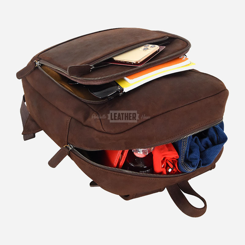Vintage Leather Backpack Laptop Bag