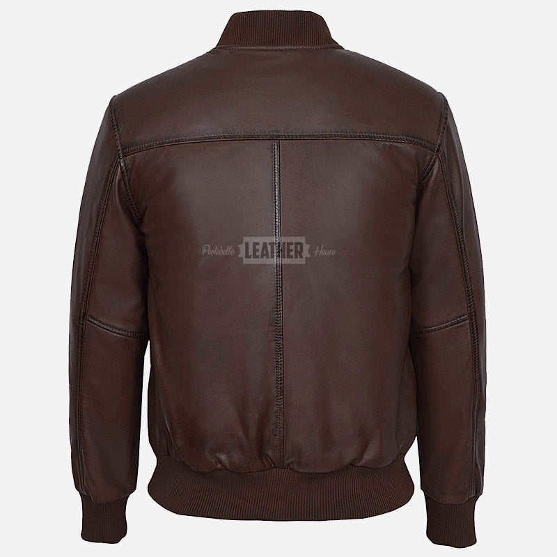 WILTON MA-1 Men's Leather Bomber Jacket