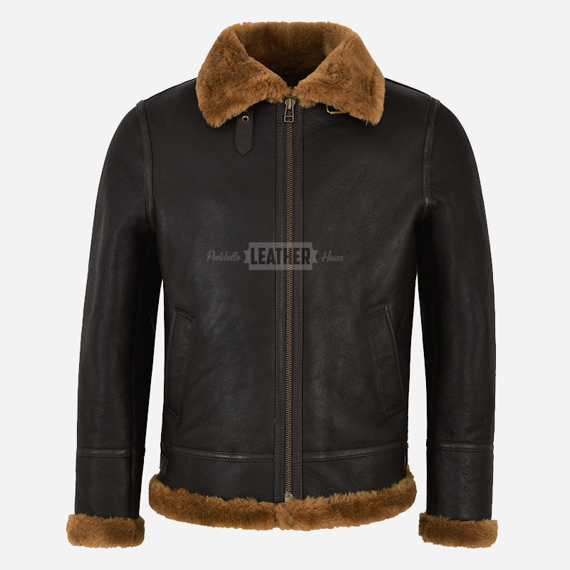 CHEDWICK Men's Sheepskin Jacket Brown & Ginger