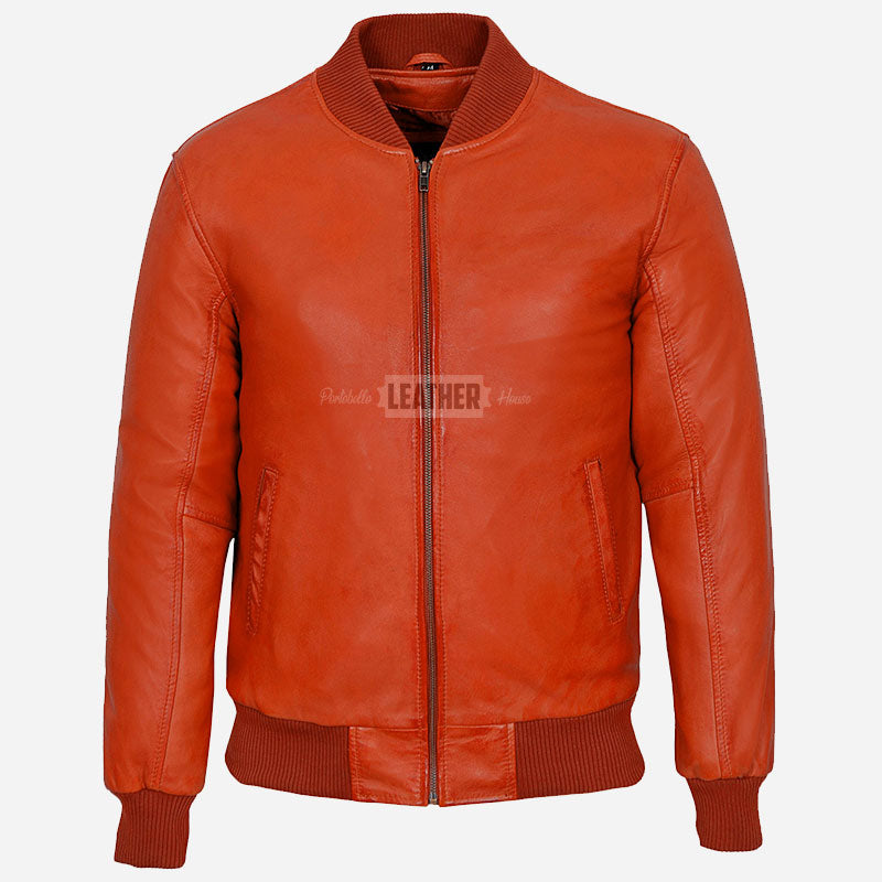 WILTON MA-1 Men's Leather Bomber Jacket