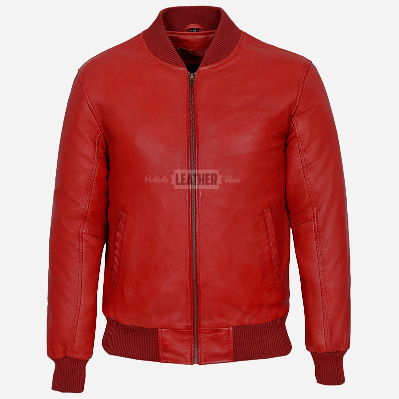 WILTON MA-1 Men's Leather Bomber Jacket