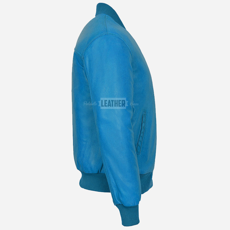HOUSTON MA-1 Leather Bomber Flight Jacket