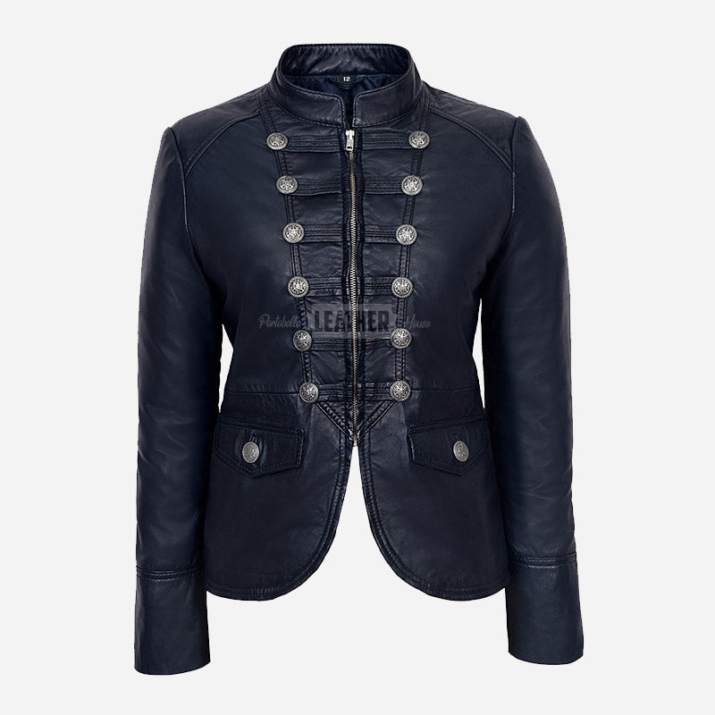 AERYNIX Women's Studded Leather Jacket