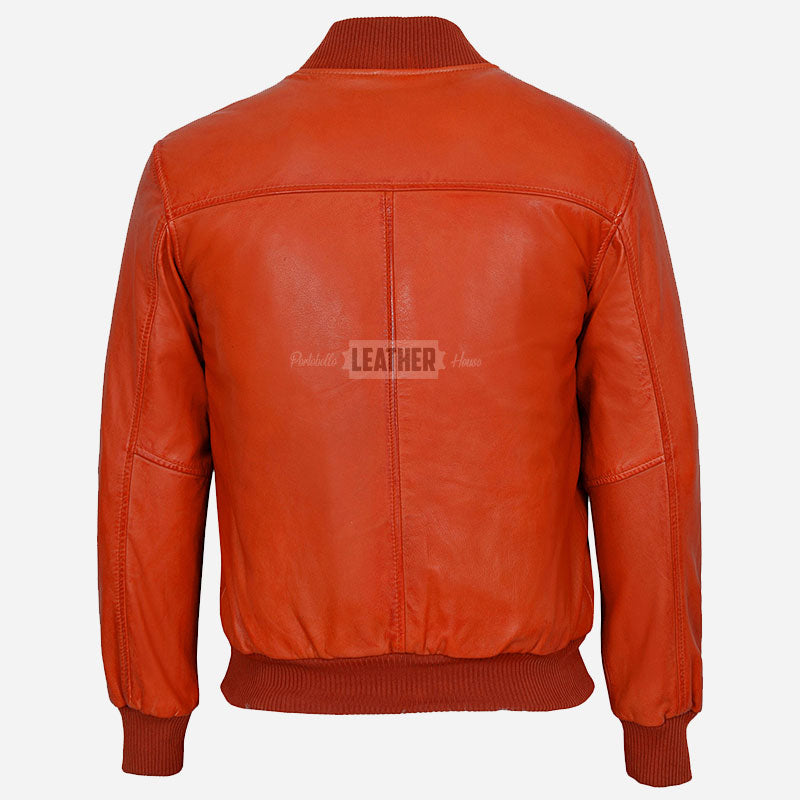 WILTON MA-1 Men's Leather Bomber Jacket