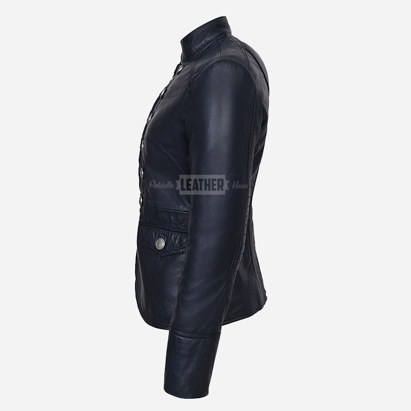 AERYNIX Women's Studded Leather Jacket