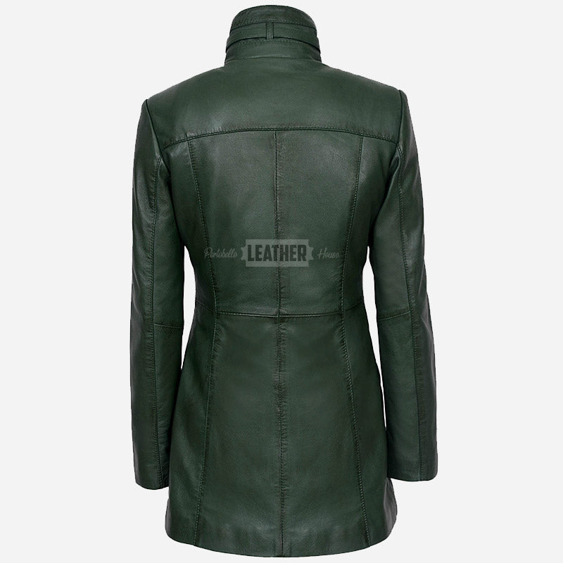 CHANTEL Women's Long Leather Jacket