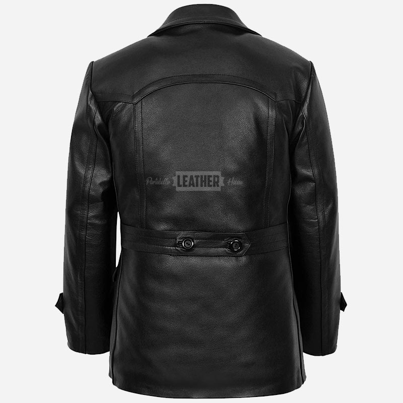 DAVID DR WHO Inspired Leather Peacoat