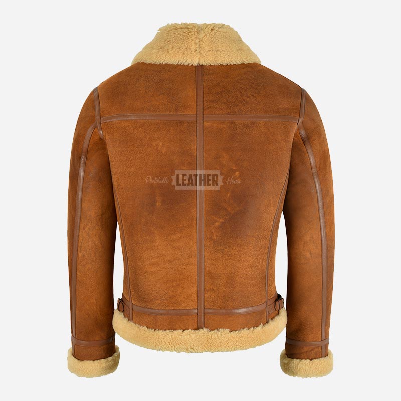 RONAN Men's Sheepskin Jacket in Vintage Copper