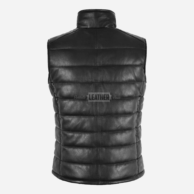 ZAYNAH Quilted Leather Puffer Gilet