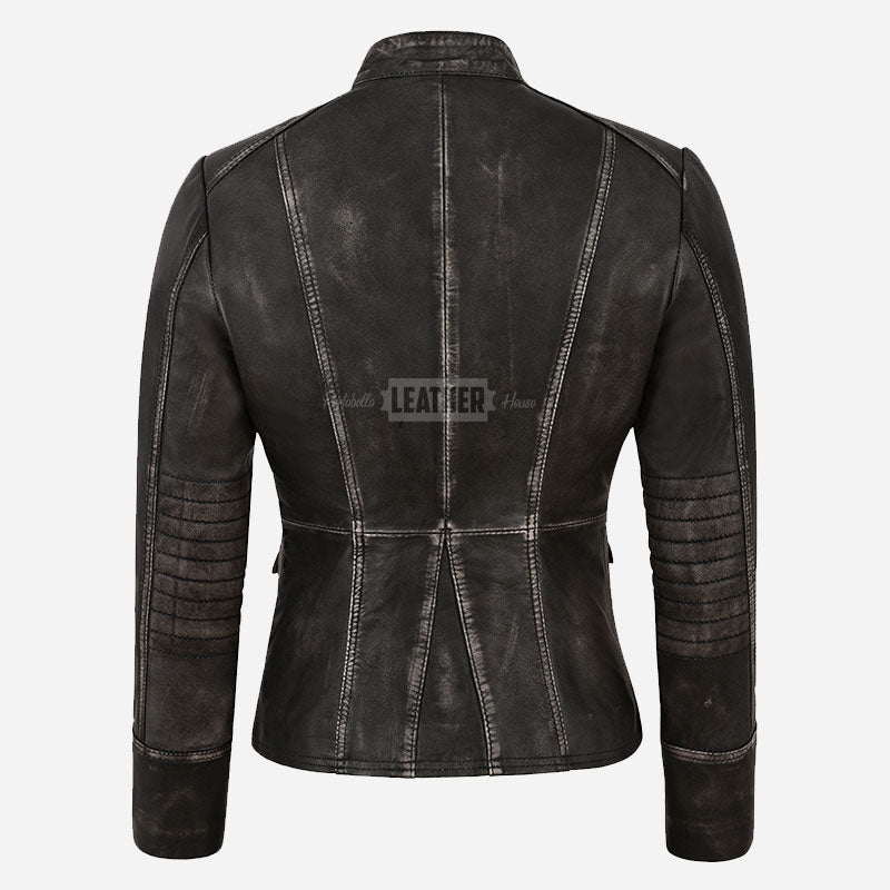 AERYNIX Women's Studded Leather Jacket