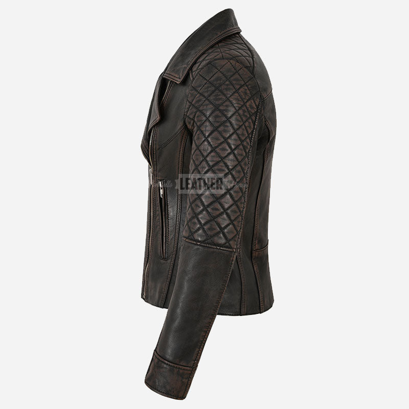 FELVYN Vintage Leather Biker Jacket