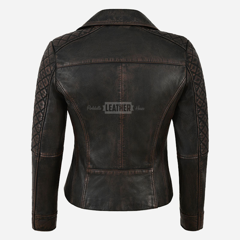FELVYN Vintage Leather Biker Jacket