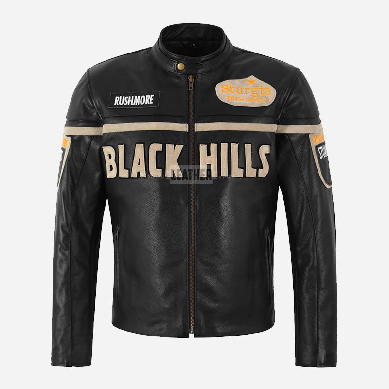BLACK HILLS Leather Biker Jacket