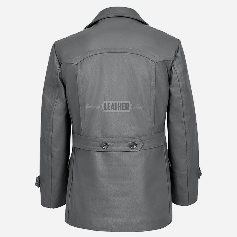 DAVID DR WHO Inspired Leather Peacoat