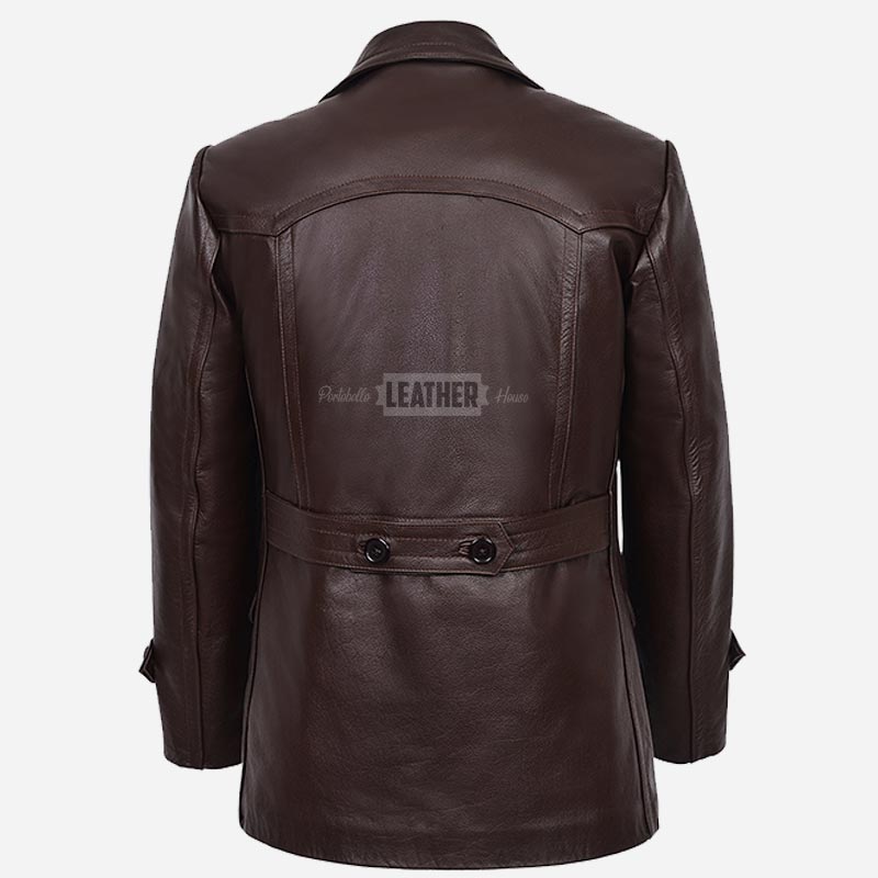 DAVID DR WHO Inspired Leather Peacoat