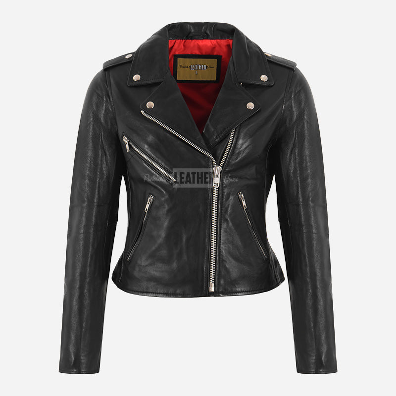 SERICA Women's Leather Biker Jacket