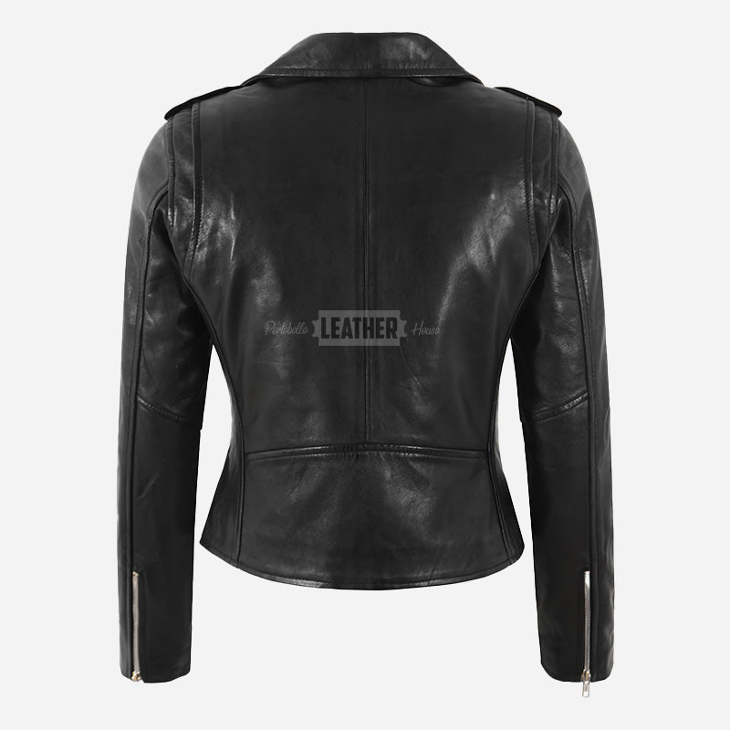 SERICA Women's Leather Biker Jacket