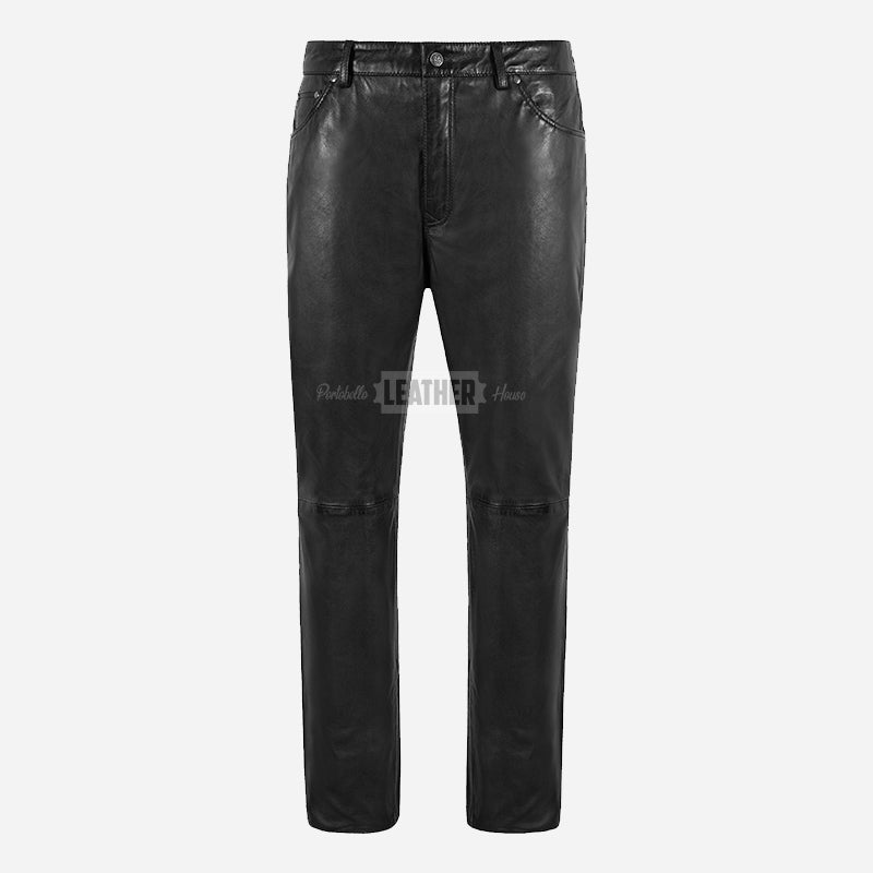 GRIT Men's Leather Pants Jean's Style