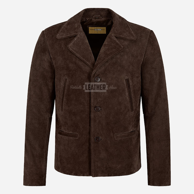 FLINTBORNE 70's Classic Suede Jacket in Brown