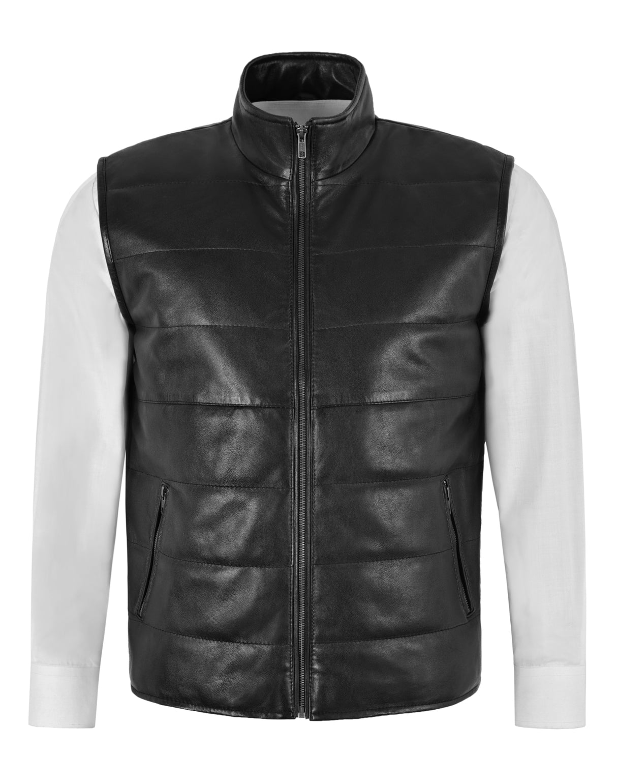 DOFF Men's Leather Gilet