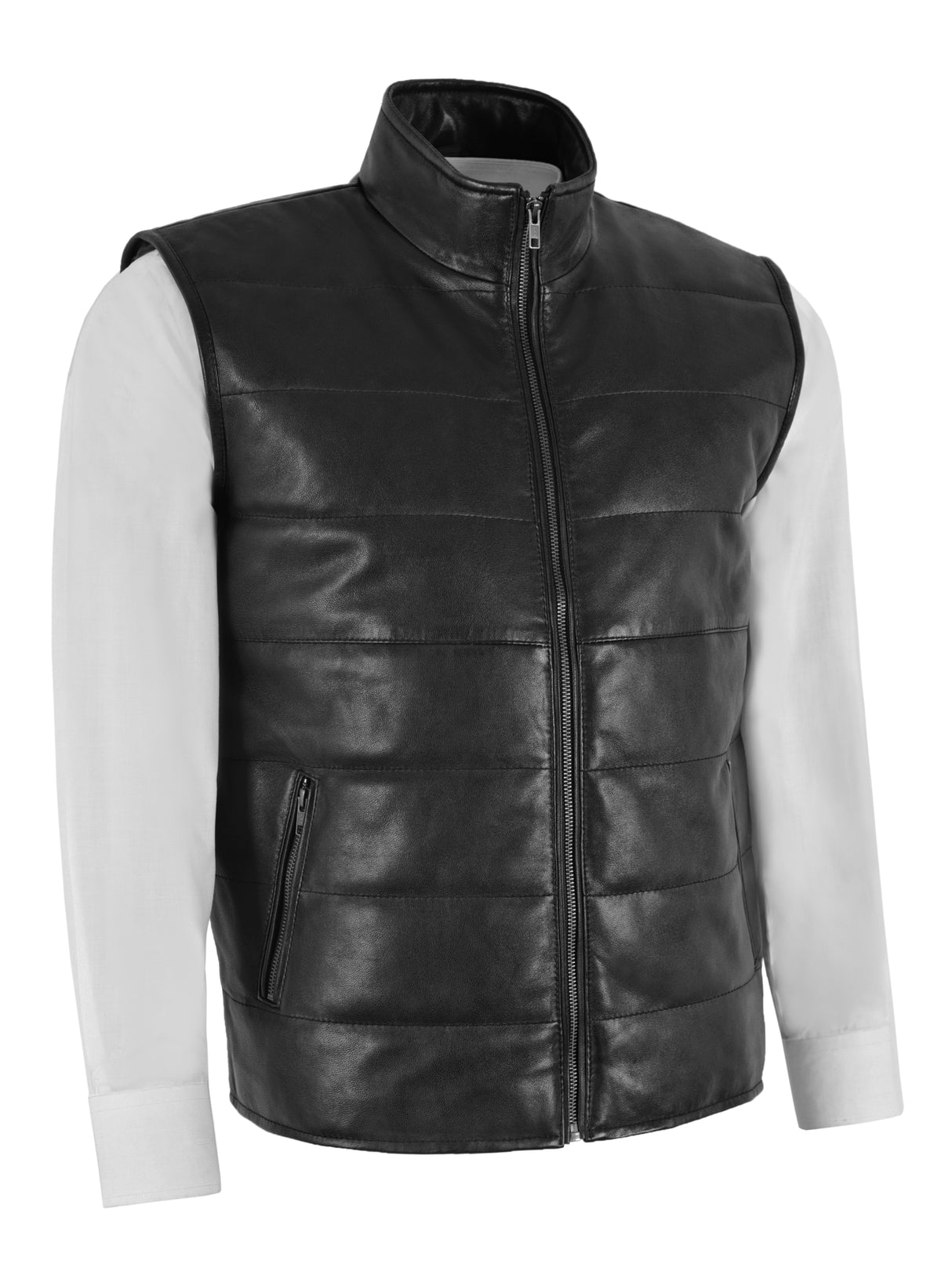 DOFF Men's Leather Gilet