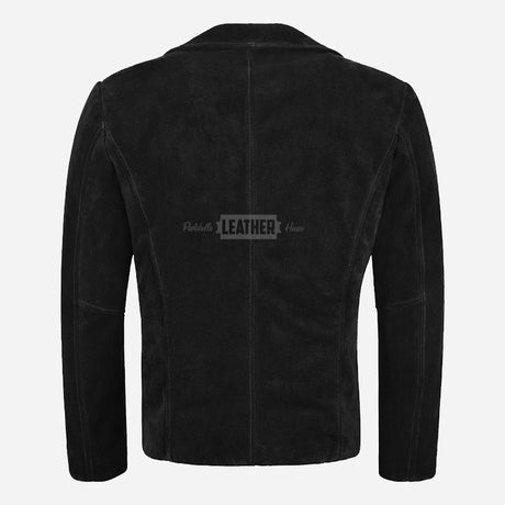 FLINTBORNE 70's Classic Suede Jacket in Black