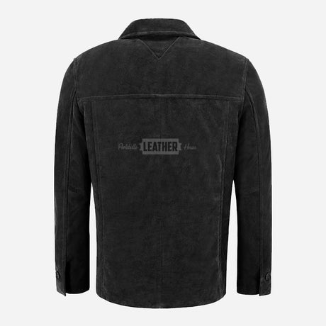 MAJORIS Men's Suede Coat Black